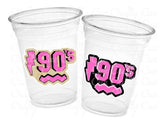 I Love the 90'S PARTY CUPS - 90's Birthday Cups 90's Party Cups 90's Decorations 90's Birthday Party 90's Birthday Party Decorations 90s