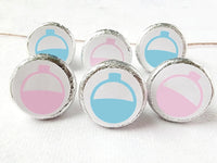 180 - Fishing Gender Reveal Stickers Fishing Baby Shower Favors Pink Blue Bobber Candy Stickers Pink Bobber Blue Bobber Gender Reveal Shower