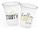 30th PARTY CUPS - Hello Thirty Vintage 1993 Cups Best of 1993 30th Birthday Party 30th Birthday Favors 30th Party Decorations 1993 Birthday