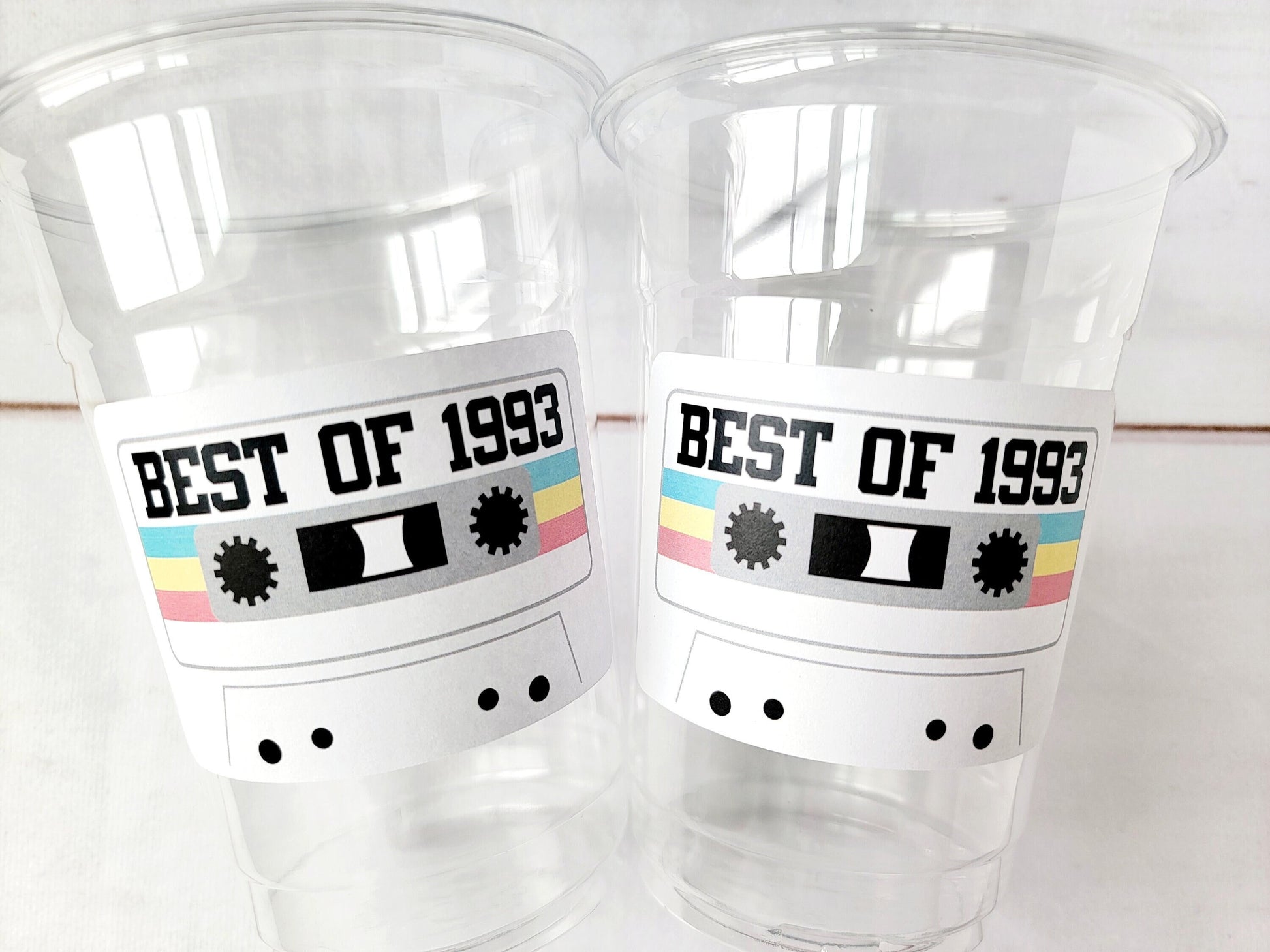 30th PARTY CUPS 30th Birthday Decoration 30th Party Favors 30th Party 30th Birthday Cassette Tape Party Best of 1993 Birthday Vintage 1993