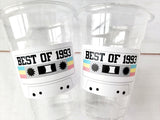 30th PARTY CUPS 30th Birthday Decoration 30th Party Favors 30th Party 30th Birthday Cassette Tape Party Best of 1993 Birthday Vintage 1993