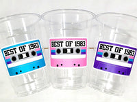 40th PARTY CUPS - Best of 1983 40th Birthday Party 40th Birthday Favors 40th Party Cups 40th Party Decorations 1983 Birthday 80s Party Cups