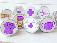 180 - NURSE PARTY FAVOR Stickers for candy Nurse Stickers Nurse Graduation Nursing Party Favors Candy Wrappers Nurse Graduation Decorations