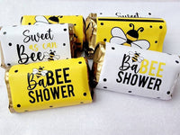 30 - BEE BABY SHOWER Stickers for candy Babee Shower Baby Shower Candy Wrapper Bee Baby Shower Favors Sweet as can Bee Shower Decorations