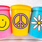 70'S PARTY CUPS - 70's Birthday Cups 70's Party Cups 70's Decorations 70's Birthday Party 70's Birthday Party Decorations Hippie Party Decor