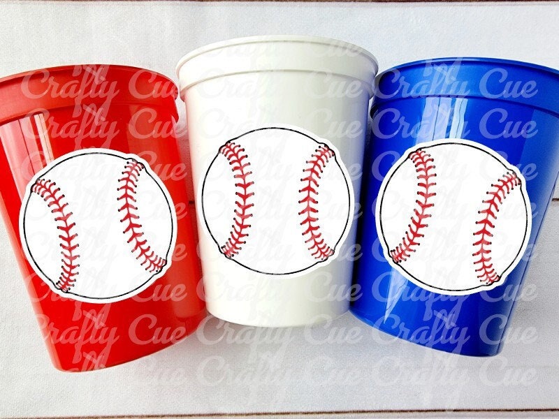 BASEBALL PARTY CUPS - Baseball Cups Baseball Party Cups Baseball Birthday Cups Baseball Cups Sports Party Cups Favors Baseball Baby Shower