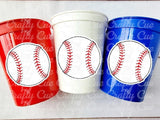 BASEBALL PARTY CUPS - Baseball Cups Baseball Party Cups Baseball Birthday Cups Baseball Cups Sports Party Cups Favors Baseball Baby Shower