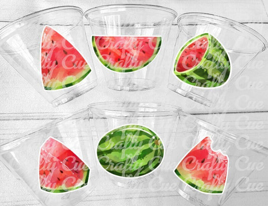 WATERMELON PARTY CUPS - Watermelon Party Favors Watermelon Treat Cups Watermelon Birthday One in a Melon First Birthday 1st Birthday