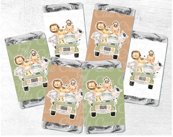 Safari Party Stickers Safari Party Favors Safari Candy Wrappers Safari Baby Shower Favors Safari Party Favors Safari Animals Jungle