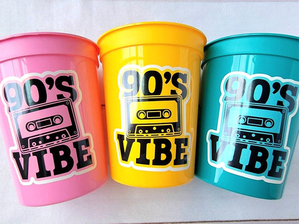 I Love the 90'S PARTY CUPS - 90s Birthday Cups 90s Party Cups 90's Decorations 90's Birthday Party 90's Birthday Party Decorations 90s