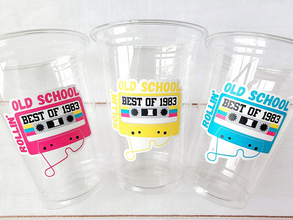 40th PARTY CUPS - Vintage 1983 40th Birthday Party 40th Birthday Favors 40th Party Cups 40th Party Decorations 1983 Birthday Party Cups