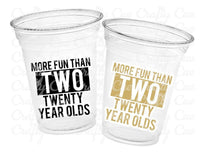 More Fun Than Two Twenty Year Olds 40th PARTY CUPS 1983 Cups 40th Birthday Party 40th Birthday Favors 40th Party Decorations 1983 Birthday