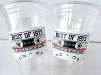 50th PARTY CUPS 50th Birthday Decoration 50th Party Favors 50th Party 50th Birthday Cassette Tape Party Best of 1973 Birthday Vintage 1973