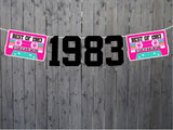 BEST OF 1983 - 40th Birthday Banner 1983 Banner 1983 Party Decorations 40th Party Decorations 40th Party Banner 40 Birthday Party Banner 80s