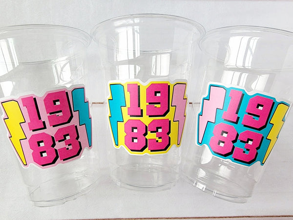 40th PARTY CUPS - 1983 Cups 40th Birthday Party 40th Birthday Favors 40th Party Cups 40th Party Decorations 1983 Birthday Party Cups 80s Cup