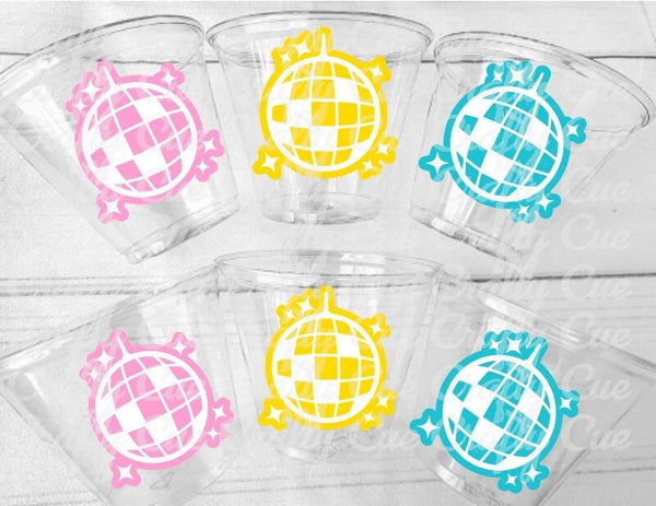 DISCO BALL Party Cups - Bachelorette Party Cups 70's Party Cups Bachelorette Party Cups Wedding Cups Bachelorette Party Favors Wedding Gifts