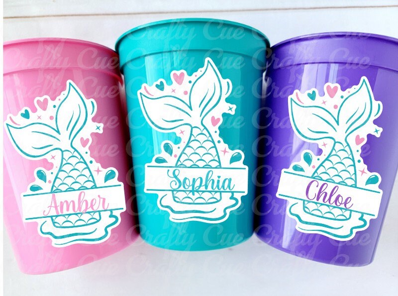MERMAID PARTY CUPS - Mermaid Birthday Cups Mermaid Party Cups Mermaid Party Decorations Mermaid Party Favors Mermaid Mermaid Party Decor