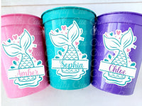 MERMAID PARTY CUPS - Mermaid Birthday Cups Mermaid Party Cups Mermaid Party Decorations Mermaid Party Favors Mermaid Mermaid Party Decor