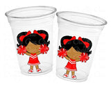 CHEERLEADER PARTY CUPS - Cheer Party Cups Cheerleader Party Cups Cheer Birthday Party Cheer Party Favors Cheer Baby Shower Cups Cheer Squad