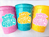 70s PARTY CUPS - 70's Birthday Cups 70s Party Cups 70s Decorations 70's Birthday Party 70's Birthday Party Decorations Hippie Two Groovy
