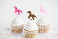 Horse Cupcake Toppers Horse Cake Toppers Horse Birthday Party Decorations Cowgirl Cupcake Toppers Cowgirl Bachelorette Horse Cupcake Picks