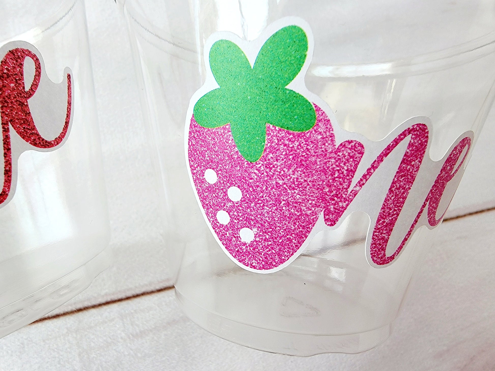 STRAWBERRY PARTY CUPS - Strawberry Birthday Cups Strawberry Cups First Birthday Strawberry One Party Decorations Strawberry Baby Shower
