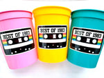 40th PARTY CUPS - Best of 1983 40th Birthday Party 40th Birthday Favors 40th Party Cups 40th Party Decorations 1983 Birthday 80's Party Cups
