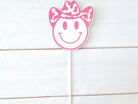 Cowgirl Smiley Cake Topper, Cowgirl Birthday Cake Topper, Cowgirl Bachelorette Cake Topper