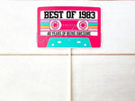1983 CAKE TOPPER Cassette Tape Cake Topper Best of 1983 Cake Topper 40th Birthday Cake Topper 40th Party Decorations 40th Vintage 1983 Party