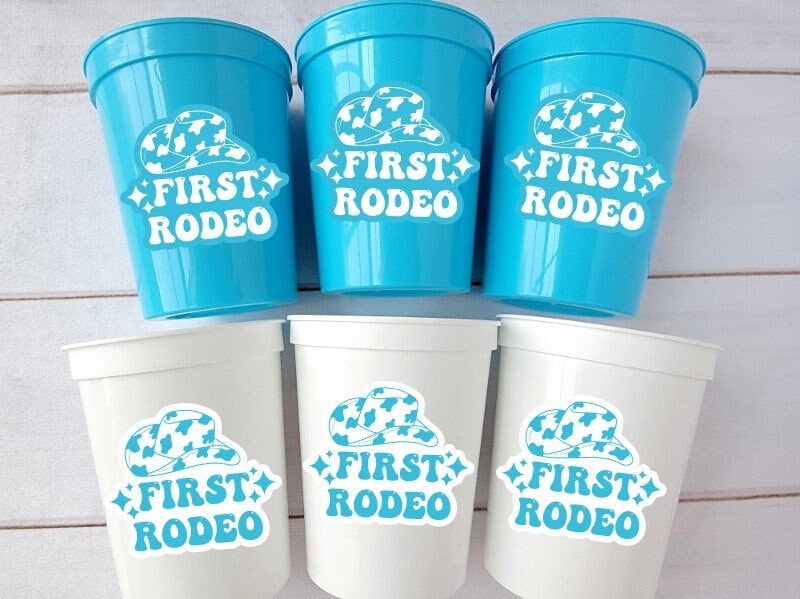 Cowboy First Rodeo Cups Cowboy Rodeo Party Cups Cowboy Birthday Cups Cowboy Baby Shower Party Favors 1st Rodeo Cups First Birthday Favors