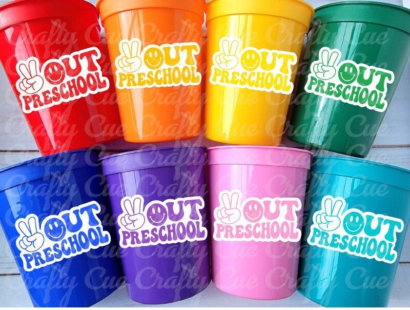 PRESCHOOL GRADUATION CUPS Preschool Smiley Graduation Cups Preschool Cups Graduation Party Reusable Cups 2023 Party Favors Pre-K Party Cups