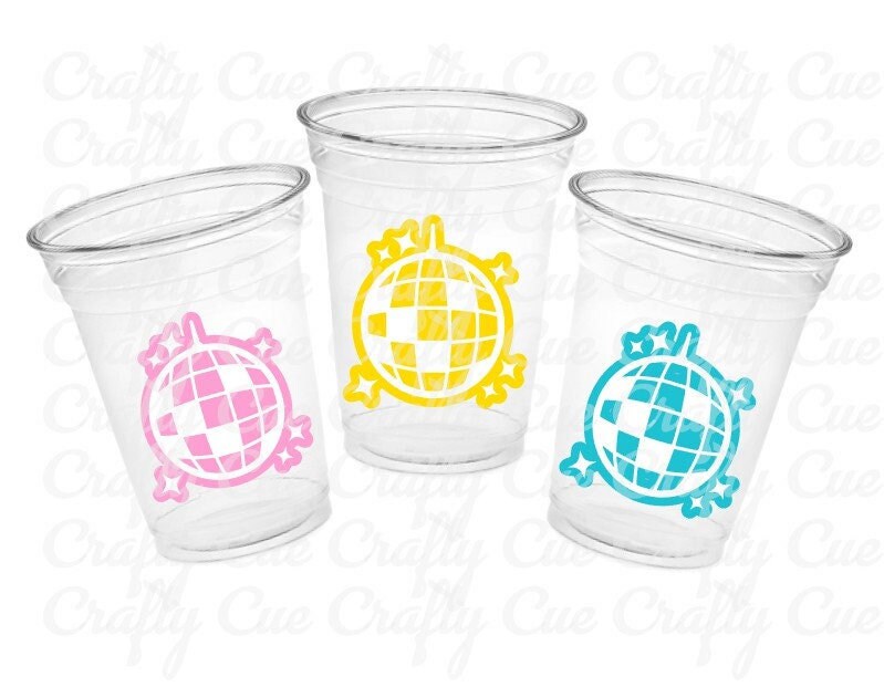 DISCO BALL Party Cups - Bachelorette Party Cups 70's Party Cups Bachelorette Party Cups Wedding Cups Bachelorette Party Favors Wedding Gifts