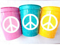 70s PARTY CUPS - 70's Birthday Cups 70s Party Cups 70s Decorations 70's Birthday Party 70's Birthday Party Decorations Hippie Two Groovy