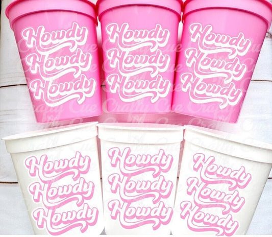 COWGIRL PARTY CUPS - Cowgirl Cups Cowgirl Party Decorations Cowgirl Bachelorette Party Cowgirl Howdy Birthday Rodeo Party Cup Let's Go Girls