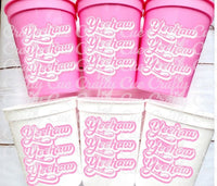 COWGIRL PARTY CUPS - Cowgirl Cups Cowgirl Party Decorations Cowgirl Bachelorette Party Cowgirl Howdy Birthday Rodeo Party Cup Let's Go Girls