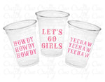 COWGIRL PARTY CUPS - Cowgirl Cups Cowgirl Party Decorations Cowgirl Bachelorette Party Cowgirl Hat Birthday Rodeo Party Cups Let's Go Girls
