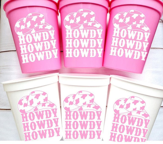 COWGIRL PARTY CUPS - Howdy Let's Go Girls Party Cups Cowgirl Cups Cowgirl Party Decorations Cowgirl Bachelorette Party Birthday Rodeo Party
