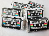 30 - 40th Birthday Cassette Tape Stickers 40th Birthday Stickers or Mini Candy Bar Wrapper Vintage 40th Birthday Best of 1983 Birthday