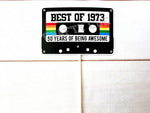 1973 CAKE TOPPER Cassette Tape Cake Topper Best of 1973 Cake Topper 50th Birthday Cake Topper 50th Party Decorations 50th Vintage 1973 Party