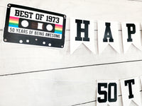 BEST OF 1973 - 50th Birthday Banner 1973 Banner 1973 Party Decorations 50th Party Decorations 50th Party Banner 50 Birthday Party Banner 70s