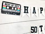 BEST OF 1973 - 50th Birthday Banner 1973 Banner 1973 Party Decorations 50th Party Decorations 50th Party Banner 50 Birthday Party Banner 70s