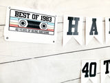 BEST OF 1983 - 40th Birthday Banner 1983 Banner 1983 Party Decorations 40th Party Decorations 40th Party Banner 40 Birthday Party Banner 80s