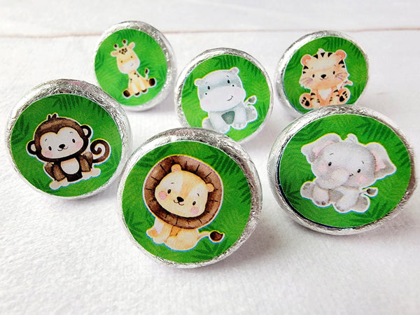 180 - Safari Party Stickers Safari Baby Shower Stickers Safari Party Favors Safari Candy Stickers Animal Jungle Stickers for candy favors