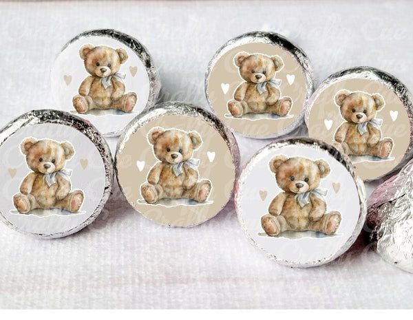180 - TEDDY BEAR STICKERS Bear Baby Shower Favor Stickers Mini Candy Stickers Boy Baby Shower Sticker Teddy Bear Candy Stickers Shower Favor