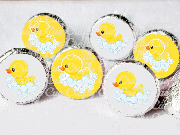 180 - Duck Party Stickers Duck Candy Stickers Duck Baby Shower Favor Stickers Rubber Ducky Baby Shower Rubbery Duck Decorations Duck Shower