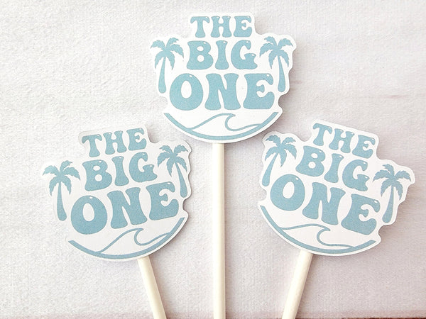 Surf Birthday Cupcake Toppers, The Big One Cupcake Toppers, 1st Birthday Party Toppers, Surf Birthday Party, Surfs Up, Surfer, Catch A Wave