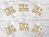 TWO CUTE CUPS -70's Birthday Cups 70's Party Cups 70s Decorations 70's Birthday Party 70s Birthday Party Decoration Hippy Daisy Party Cups