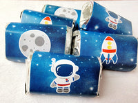 30 - Space Party Stickers Galaxy Party Stickers Space Birthday Candy Stickers Outer Space Birthday Favors Rocket Planet Astronaut Space