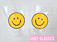 SMILEY FACE Plastic Shot Glasses Smiley Face Party Shot Glasses Smiley Face Shot Cup Smiley Decorations 21st Birthay Bachelorette Shot Glass