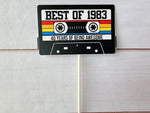 40th CAKE TOPPER Cassette Tape Cake Topper Best of 1983 Cake Topper 40th Birthday Cake Topper 40th Party Decorations 40th Vintage 1983 Party